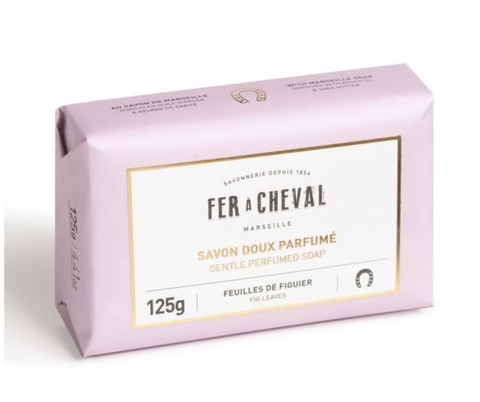 Image of SALE Fer à Cheval Gentle Perfumed Soap Bar - Fig Leaves 125g
