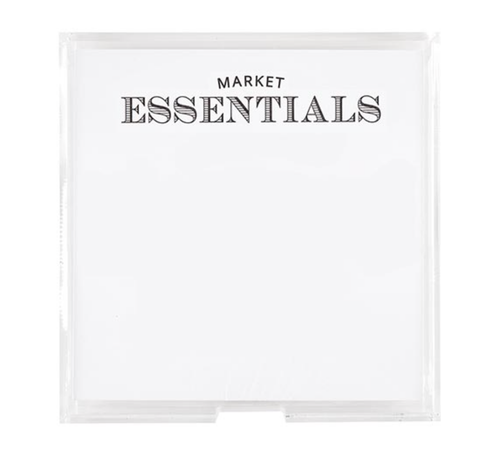 Image of MARKET ESSENTIAL- Square Notepaper in Acrylic Tray