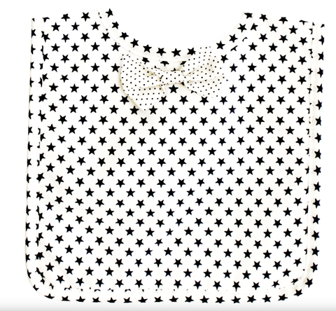 Image of Bow Tie Bib White Navy Star