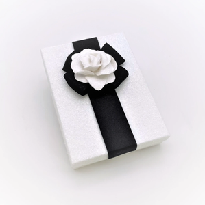 White Camellia Rectangle Gift Box