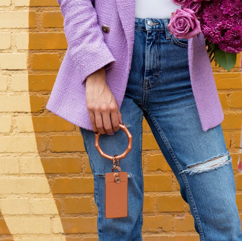 Image of Rose Gold Silicone ID Case