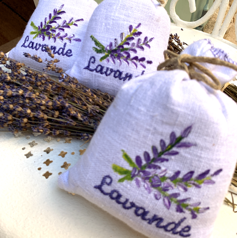 Image of Lavender Sachets from Provence White Small
