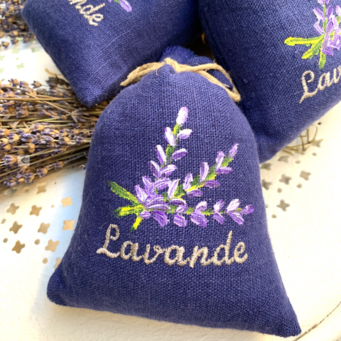Image of Lavender Sachets from Provence White Small
