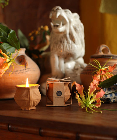 Image of Terracotta Scented Candle Holder Mini