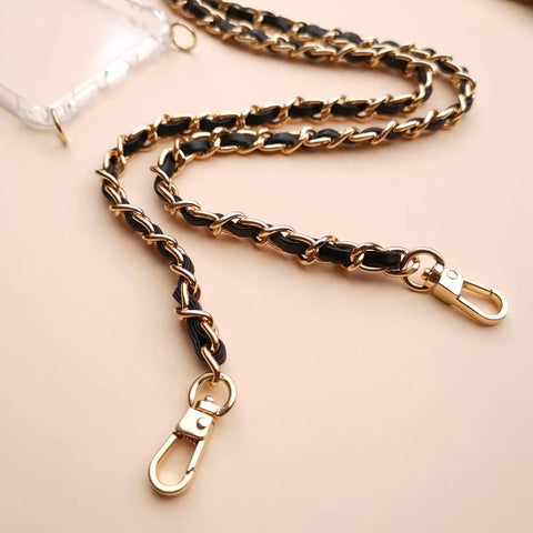 Image of Lou phone chain metal black gold