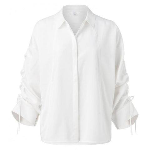 Image of Blouse with Drawstring Sleeves