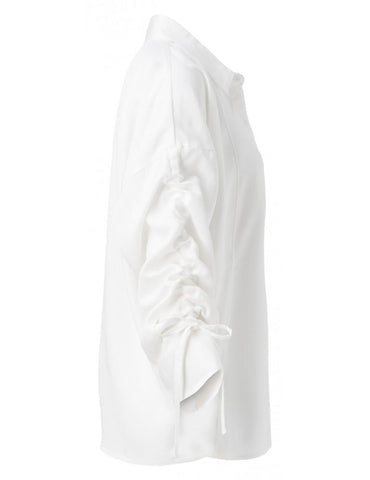 Image of Blouse with Drawstring Sleeves