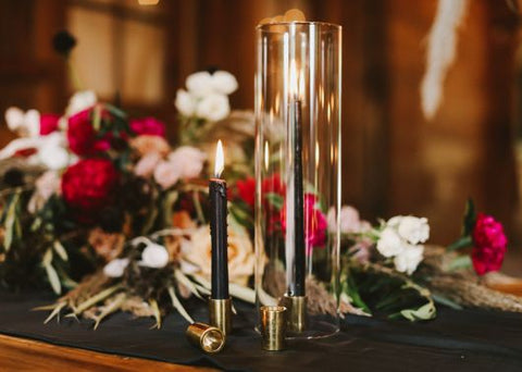 Image of Gold Tune Candlestick - Pack of 4