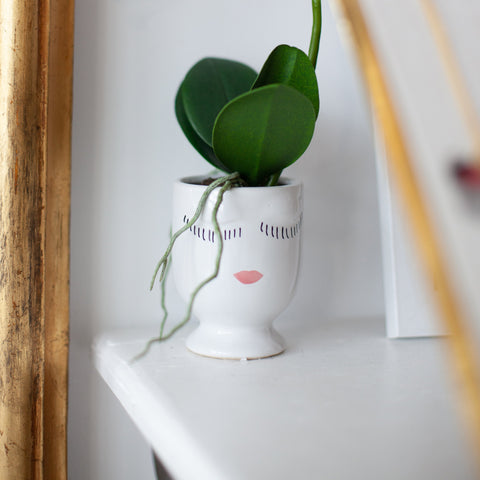 Image of Celfie Vase in White- 2.75" x 3.75 "small