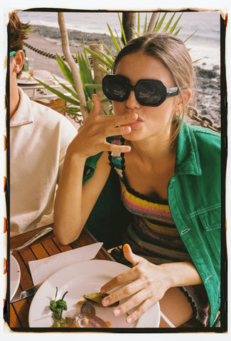 Image of SAGENE BLACK SUNGLASSES