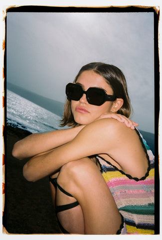 Image of SAGENE BLACK SUNGLASSES