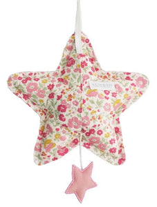 Star Musical Mobile - Blush Linen and Rose Garden "LET IT BE"
