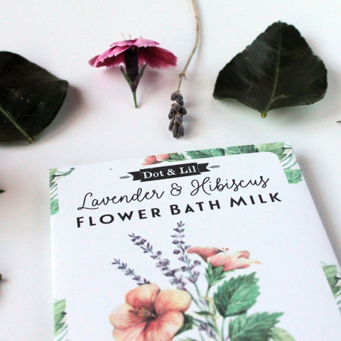 Lavender & Hibiscus Flower Bath Milk Sachet