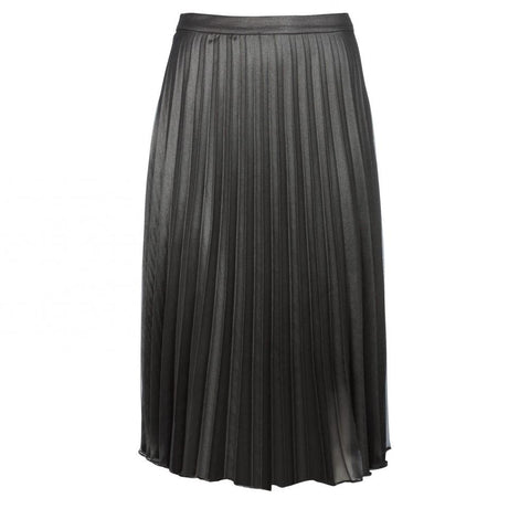 Image of Woven Plisse Skirt with Jersey Lining