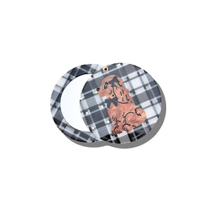 Hand-Painted Coquette Puppy Compact Mirror | Eco-Friendly