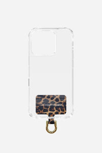 Universal Phone Adapter for phone chains - Brown Leopard