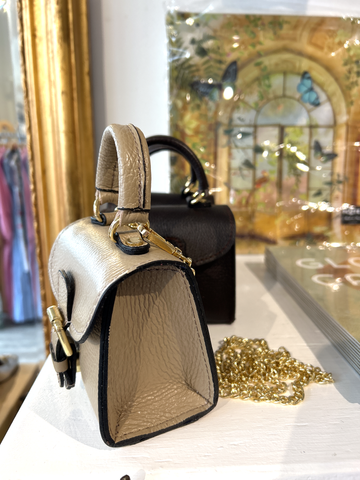 Small Purse Charm-Taupe