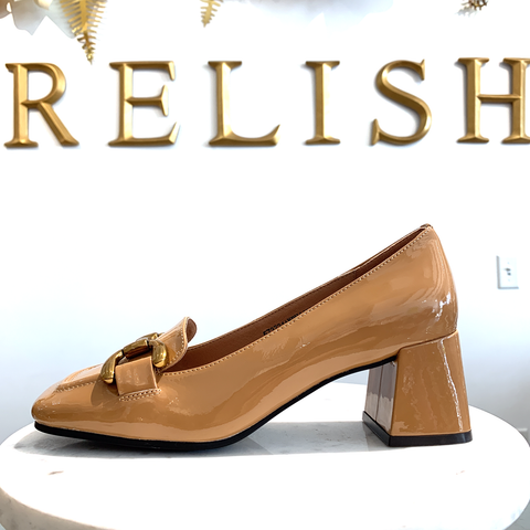 Image of Valencia Leather Heels - Camel
