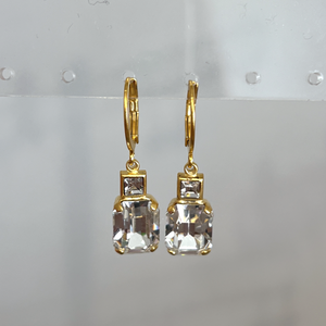 Rectangular Crystal Earrings