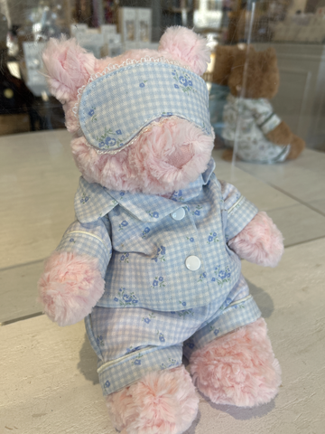 Custom Leola Bear Medium- Blue PJ's Eye Mask