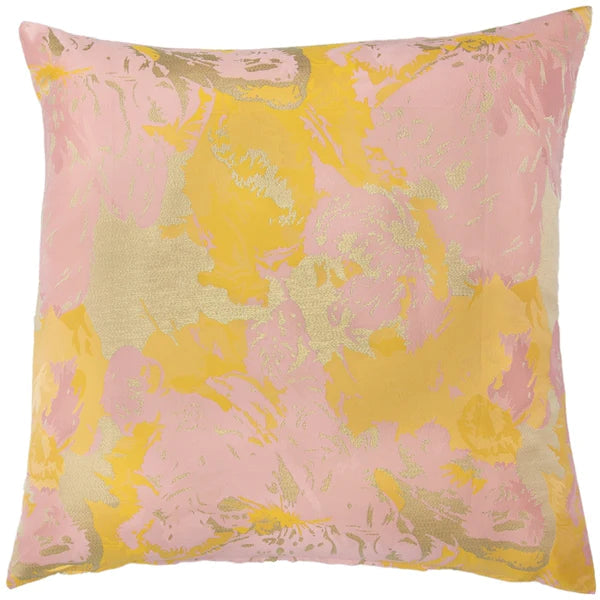 Yellow/Rose Lurex Pillowcase Square