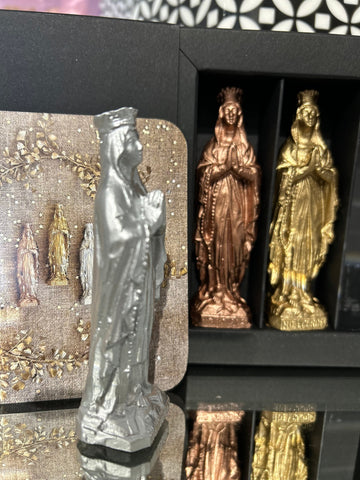 Image of Lourdes Mary Box of 3 - 3 Golds