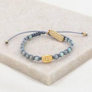 Miraculous Mary  Gemstone Bracelet-Gold