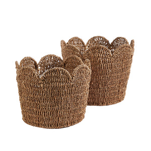 Large Scalloped Basket