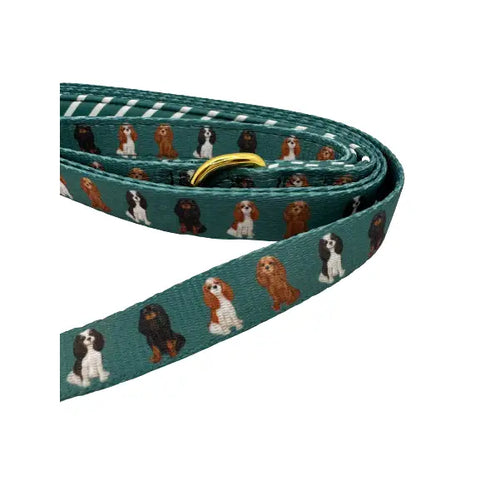 Image of Cavalier King Charles Spaniel Leash - Forest Green