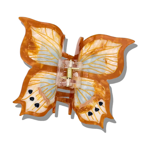 Image of Hand-Painted Australian Amethyst Butterfly Claw Hair Clip