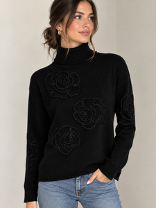 Rose Sweater- Black