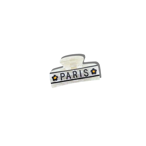 Hand-Painted Paris Mosaic Claw Hair Clip | Eco-Friendly