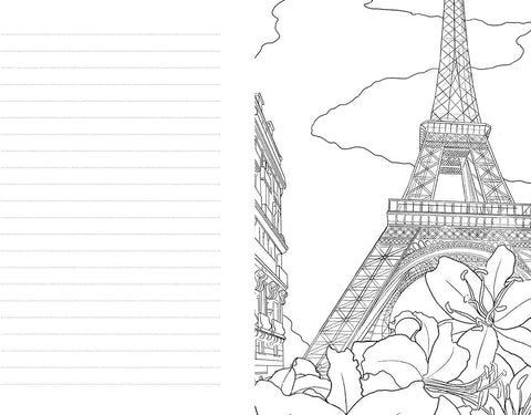 Image of Color Your World Travel Journal: Paris: A Color-Your-Own Travel Journal (Paperback)