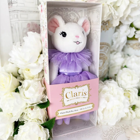 Image of Claris the Chicest Mouse in Paris - 12" Lilac Plush Toy