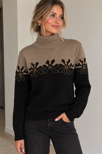 Tan and Black Sweater