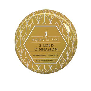 Gilded Cinnamon 4 oz Holiday Soy Candles Tin