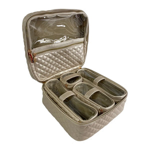 Mini Diva Makeup Case - Pearl Quilted