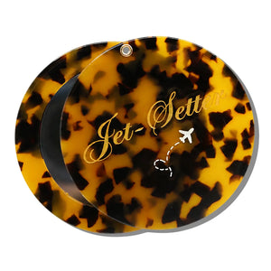 Hand-Painted Jet-Setter Compact Mirror | Eco-Friendly