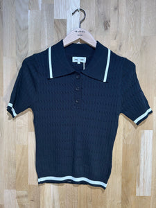 Ribbed Knit Top- Black