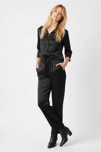 MADELEINE satin shirt- Black