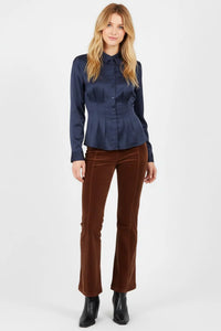 JESSIE satin blouse-Navy