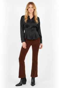 JESSIE satin blouse-Black