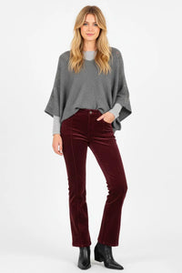 NAUTILUS Plain Knit Poncho- Grey