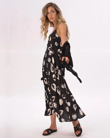 Image of Crinkled Maxi Floral Slip Dress SALE
