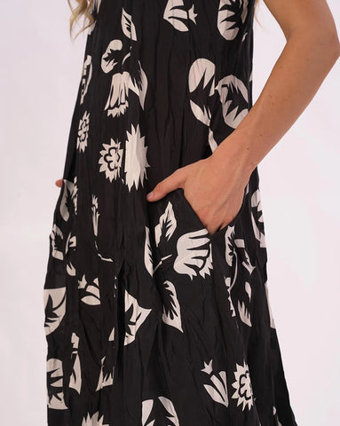 Image of Crinkled Maxi Floral Slip Dress SALE