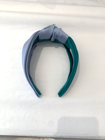 Image of Blue and Green Satin Headband