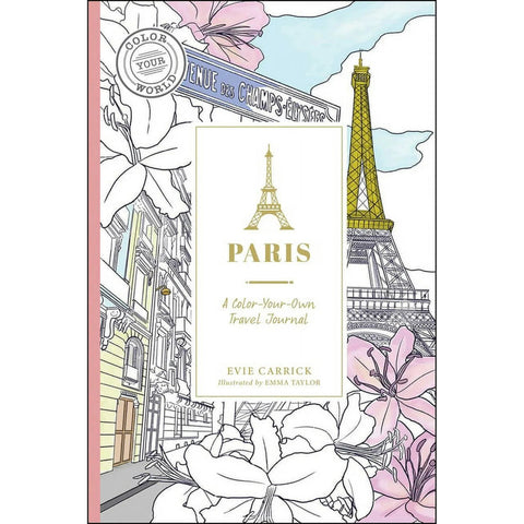 Image of Color Your World Travel Journal: Paris: A Color-Your-Own Travel Journal (Paperback)