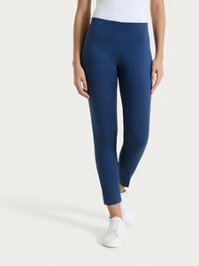 Cigarette pants with slits- Ocean Blue