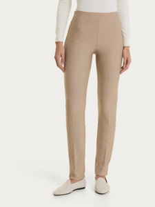 Cigarette pants with slits- Tan