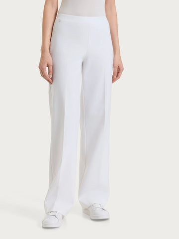 Image of Cigarette pants with slits- White